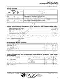 TSL2561FN Datasheet Page 3