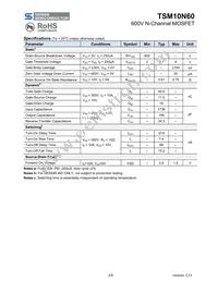 TSM10N60CZ C0 Datasheet Page 2