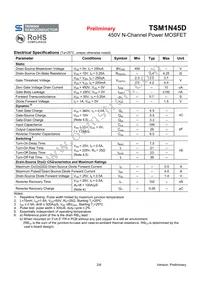 TSM1N45DCS RL Datasheet Page 2