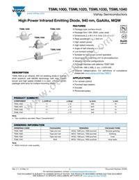 TSML1030 Datasheet Cover