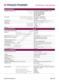 TSP 600-124 WR Datasheet Page 2