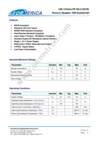 TSP-D1AA2-H21 Datasheet Page 2