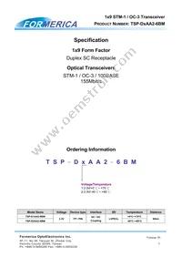 TSP-D2AA2-6BM Datasheet Cover