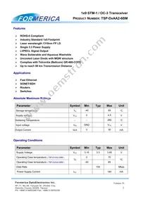 TSP-D2AA2-6BM Datasheet Page 2