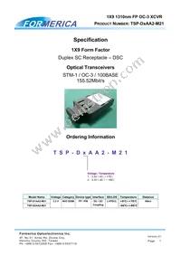 TSP-D2AA2-M21 Datasheet Cover