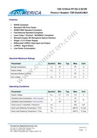 TSP-D2AA2-M21 Datasheet Page 2