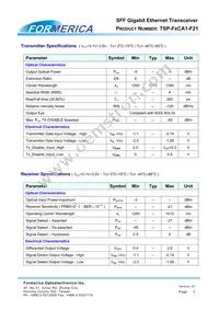 TSP-F1CA1-F21 Datasheet Page 3