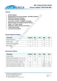 TSP-F2AA1-M21 Datasheet Page 2