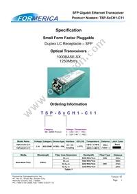 TSP-S1CH1-C11 Datasheet Cover