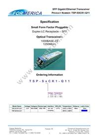 TSP-S1CK1-Q11 Datasheet Cover
