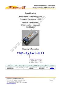 TSP-S2AA1-H11 Datasheet Cover