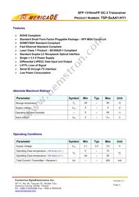 TSP-S2AA1-H11 Datasheet Page 2