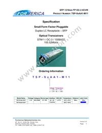 TSP-S2AA1-M11 Datasheet Cover