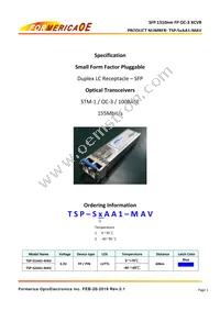 TSP-S2AA1-MAV Datasheet Cover