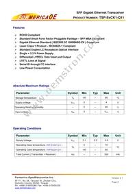 TSP-S2CK1-Q11 Datasheet Page 2