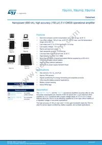 TSU112IQ2T Datasheet Cover