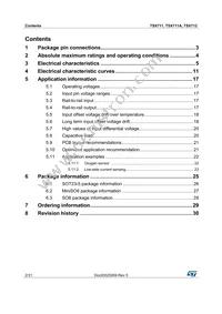 TSX712IYST Datasheet Page 2