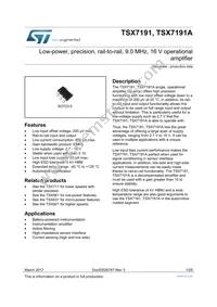 TSX7191AIYLT Datasheet Cover