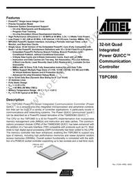 TSXPC860SRVZQU66D Datasheet Cover