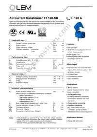 TT 100-SD Datasheet Cover