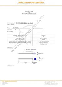 TT-PT-1000A-2050-11-AUNI Datasheet Cover