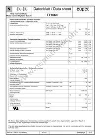 TT104N12KOFB2HPSA1 Datasheet Page 2