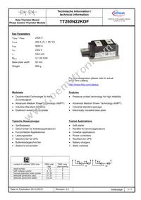 TT260N22KOFHPSA1 Datasheet Cover