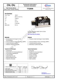 TT285N16KOFHPSA2 Datasheet Cover