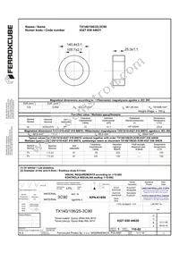 TX140/106/25-3C90 Datasheet Cover