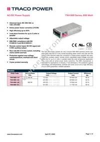 TXH 600-154 Datasheet Cover