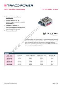 TXL 015-48S Datasheet Cover