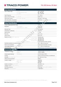 TXL 025-48S Datasheet Page 2
