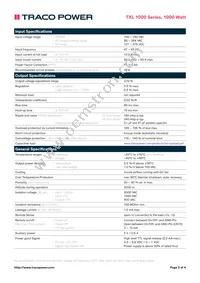 TXL 1000-48S Datasheet Page 2
