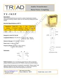 TY-303P-B Datasheet Cover