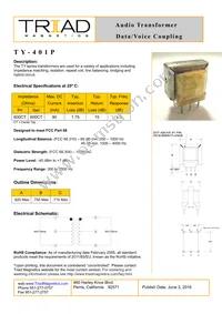 TY-401P-B Datasheet Cover