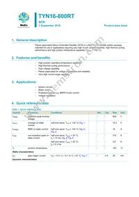 TYN16-800RTQ Datasheet Cover