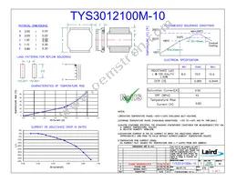 TYS3012100M-10 Datasheet Cover