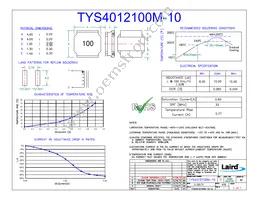 TYS4012100M-10 Datasheet Cover