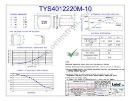 TYS4012220M-10 Datasheet Cover