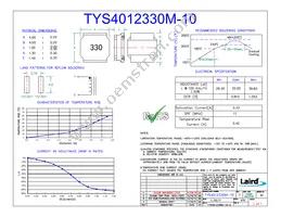TYS4012330M-10 Datasheet Cover