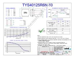 TYS40125R6N-10 Datasheet Cover
