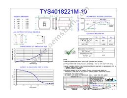 TYS4018221M-10 Datasheet Cover