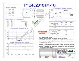 TYS4020101M-10 Datasheet Cover