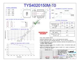 TYS4020150M-10 Datasheet Cover