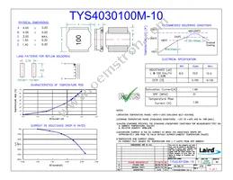 TYS4030100M-10 Datasheet Cover