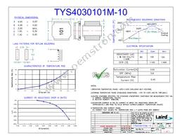 TYS4030101M-10 Datasheet Cover