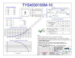 TYS4030150M-10 Datasheet Cover