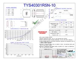 TYS40301R5N-10 Datasheet Cover