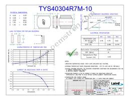TYS40304R7M-10 Datasheet Cover