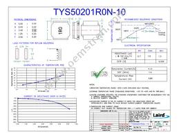TYS50201R0N-10 Datasheet Cover